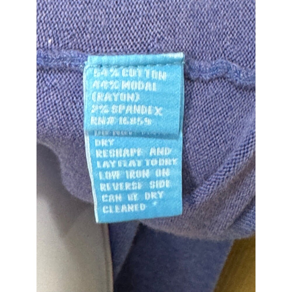 J.MCLAUGHLIN Sweater Womens S Button Up Cardigan Blouse Cotton Blend Blue - Picture 5 of 6